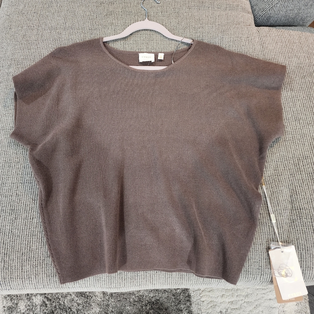 Cyrus Chocolate Knit Blouse